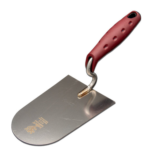 Basic Line Stuckateurkelle rund 180 mm rostfrei Schwanenhals Softgriff