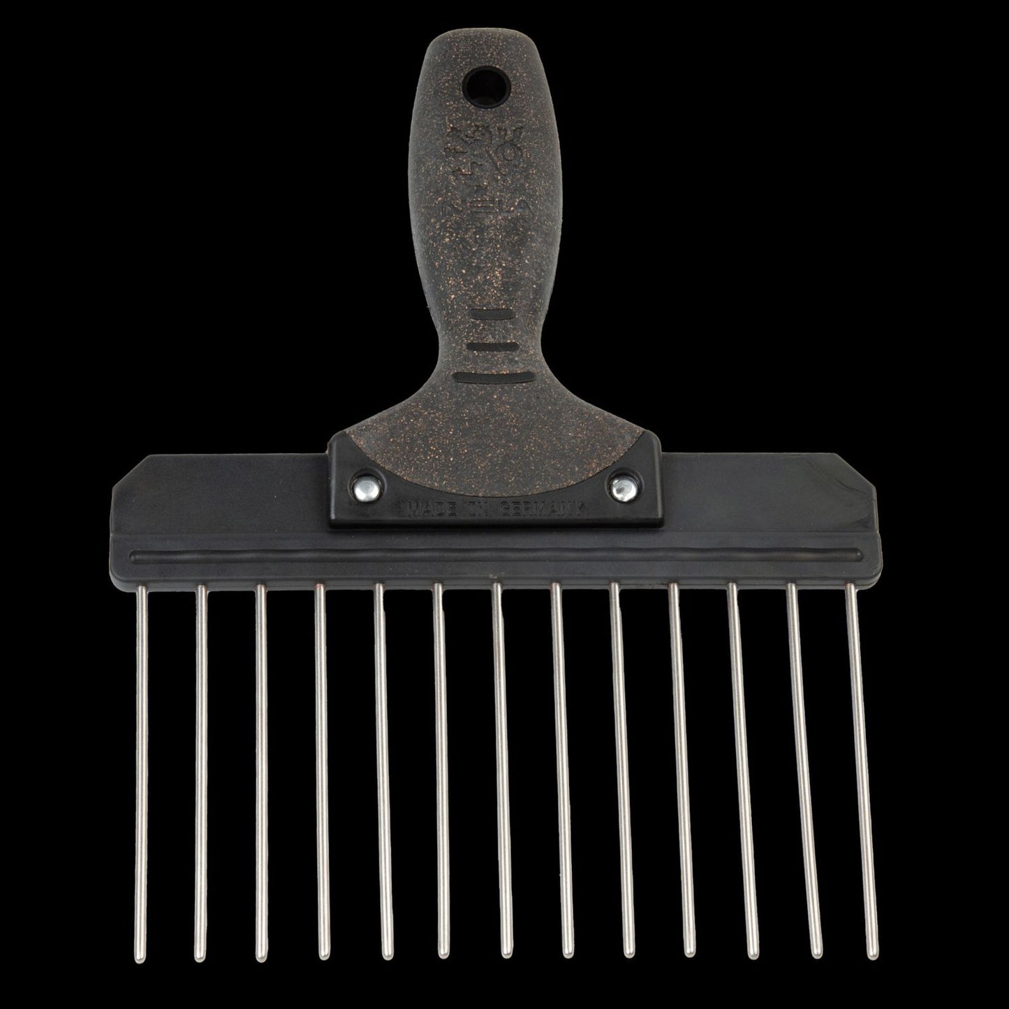 Putzkamm 203mm, schwarzer Korkgriff